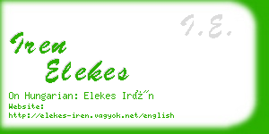 iren elekes business card